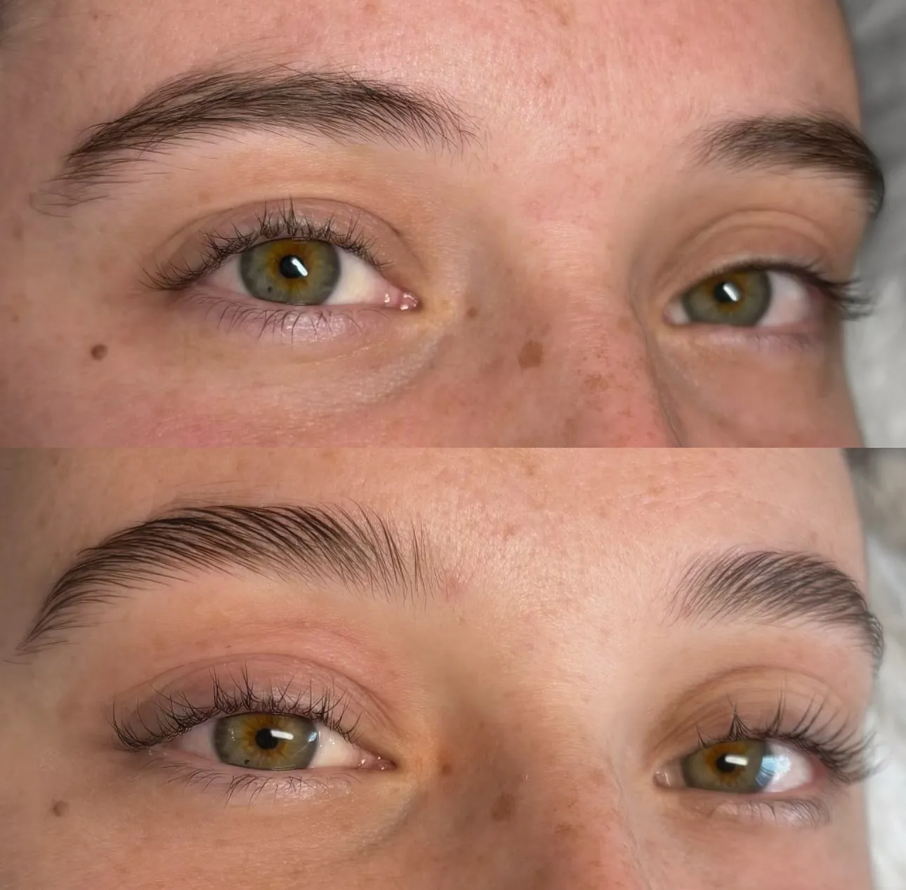 Lash lift + brow lamination & wax transformation